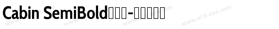 Cabin SemiBold手机版字体转换